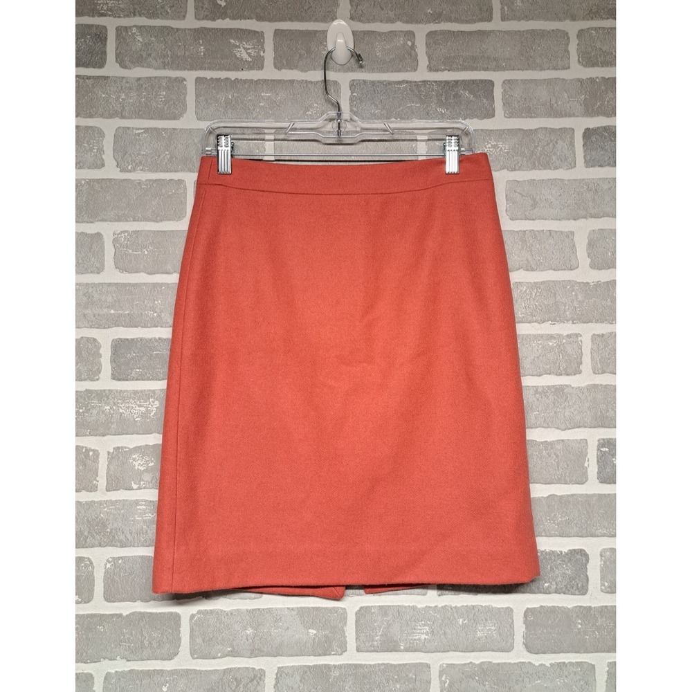 J.Crew Womens The Pencil Skirt Wool Viscose Coral Color Size‎ 2